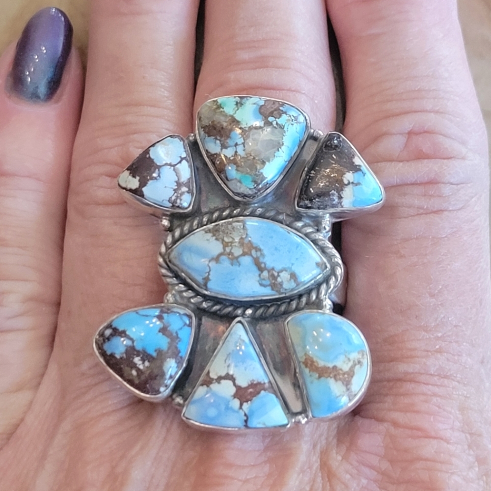 Golden HIlls Turquoise and Sterling Silver Statement Ring